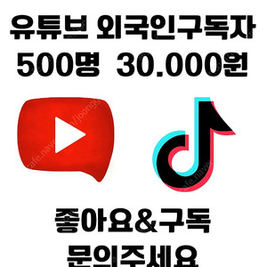 유튜브&틱톡 구독자 500명