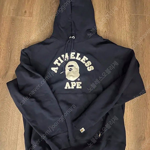 BAPE x JJJ자운드 릴렉스드 클래식 컬리지 풀오버 후드티 (XXL)