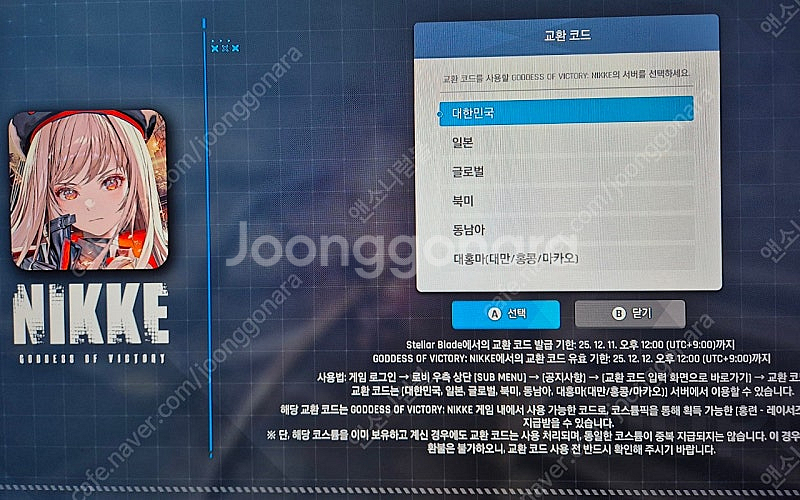 스텔라 블레이드X니케 홍련 코드 판매합니다--0