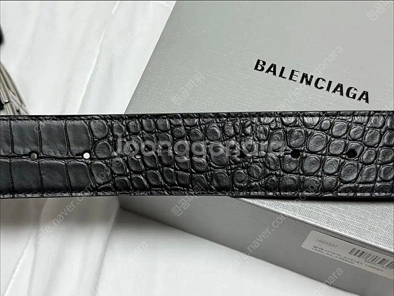 (새제품) 발렌시아가 BB로고 가죽 벨트 95사이즈 (32-35)--3