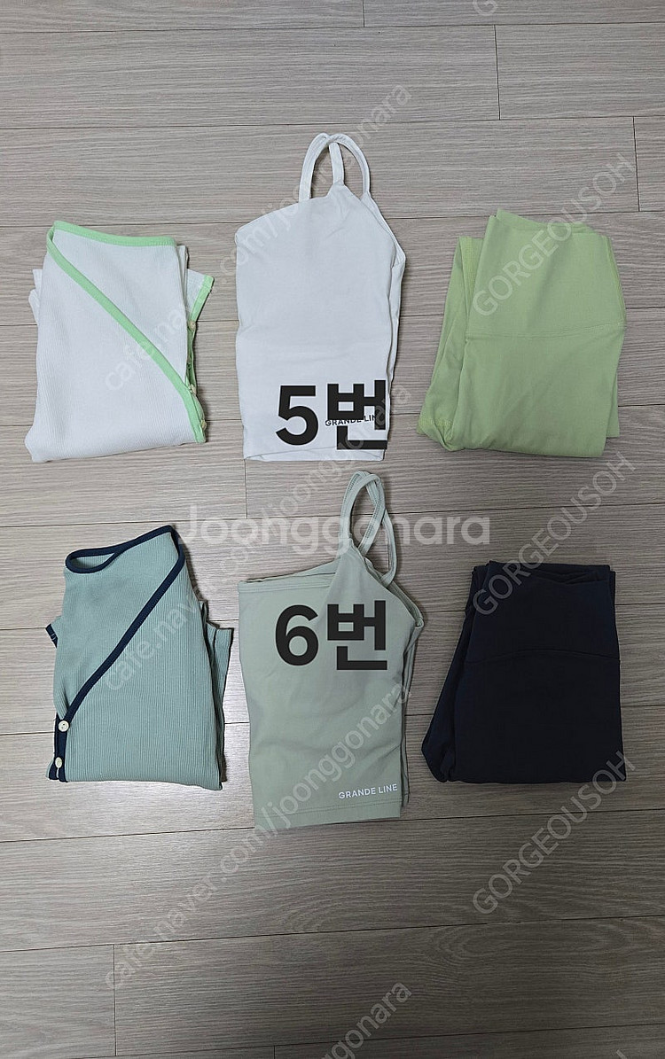 (새상품) 그란데라인 가디건, 브라탑, 레깅스 세트 /...--3