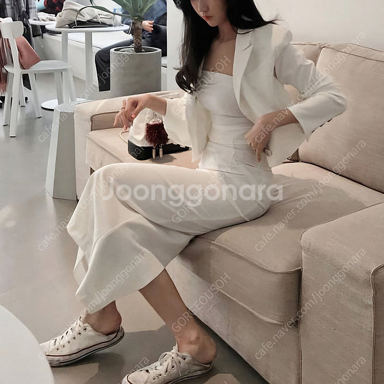 (새상품) 조이풀디자인 가드니스 셋업 자켓 블랙, 화이...--0