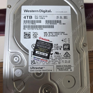 WD 4TB HDD SAS 하드팝니다