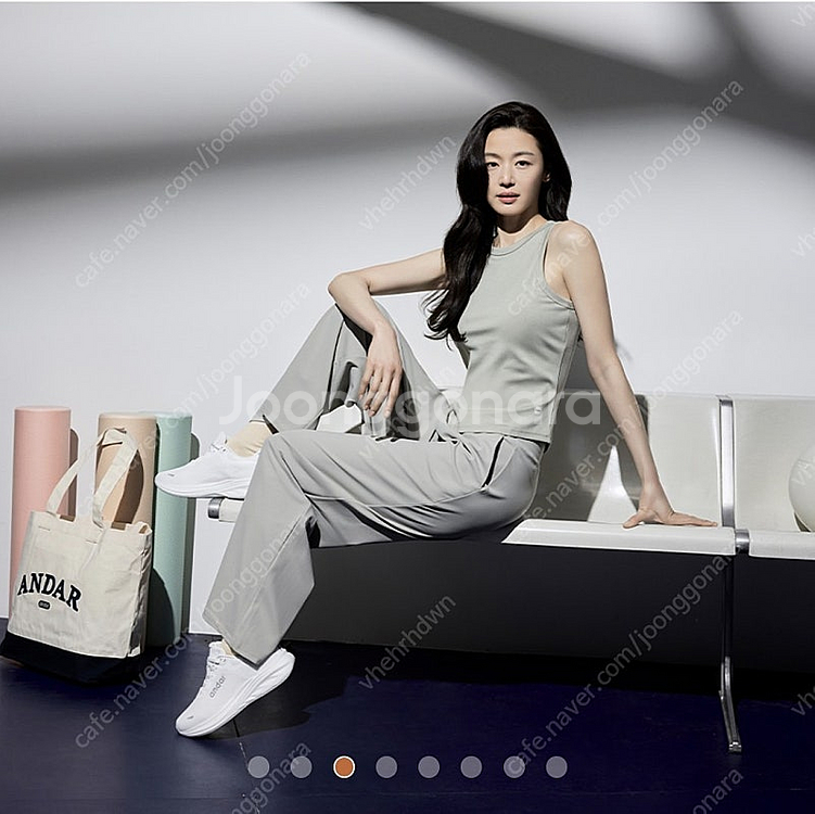 [새상품] 안다르 맥시 와이드 레깅스 웜베이지. 블랙 ...--0
