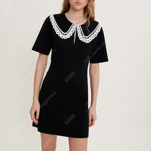마쥬 레이스 빅카라 원피스 36 새상품
