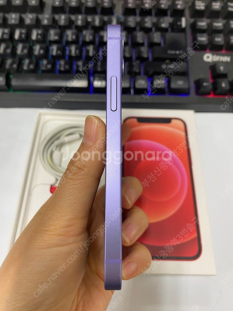 006757 아이폰12미니 퍼플 AA급 64GB 무잔상...--6