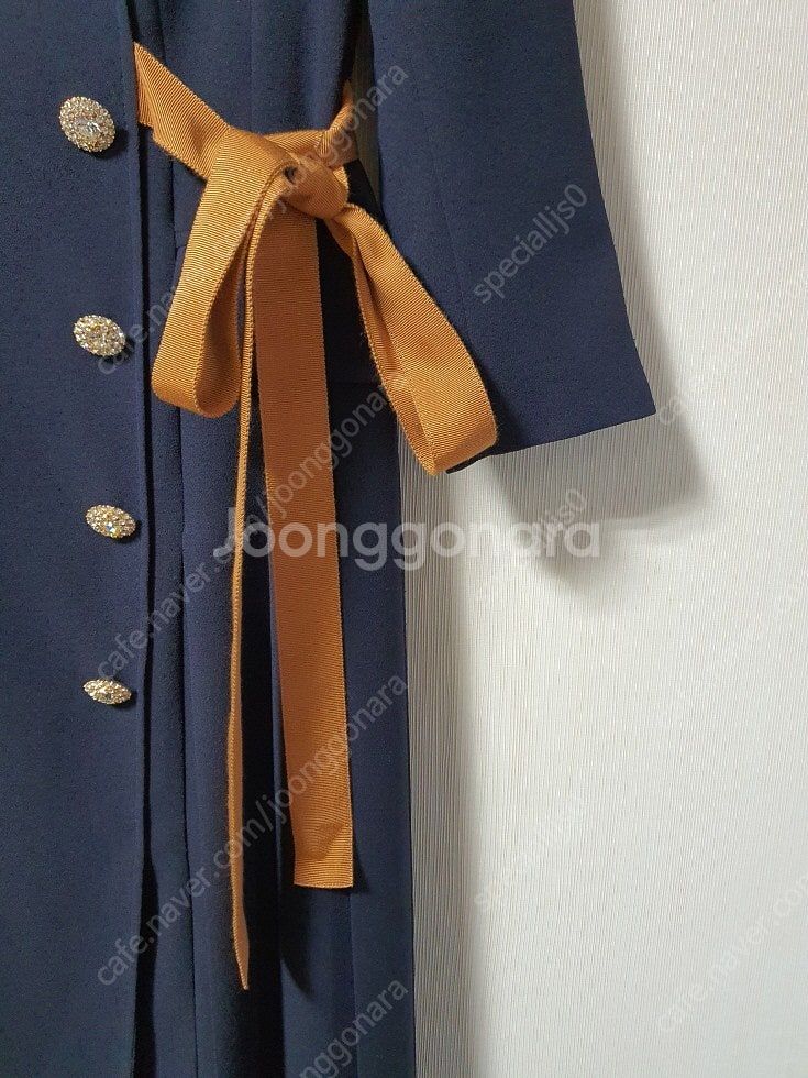 모조에스핀 비즈 버튼 리본 디테일 원피스 55 사이즈 ...--6