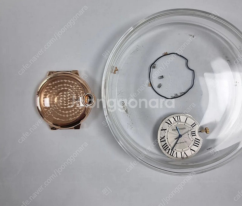 까르띠에 발롱블루 18k 로즈골드 금통 오토 36mm--6