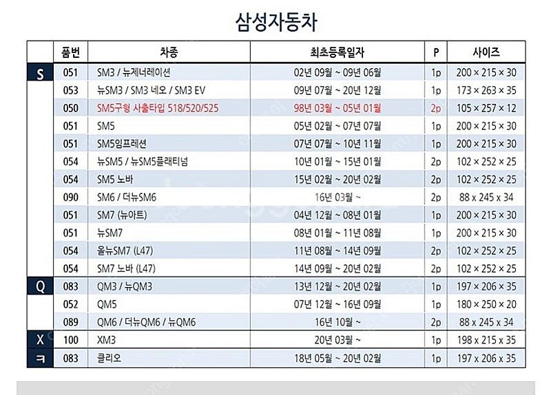 qm5 에어컨필터 3개 일괄--2