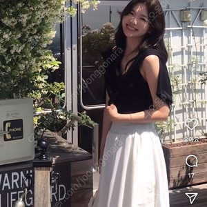 시에 시아 포플린 플레어 스커트