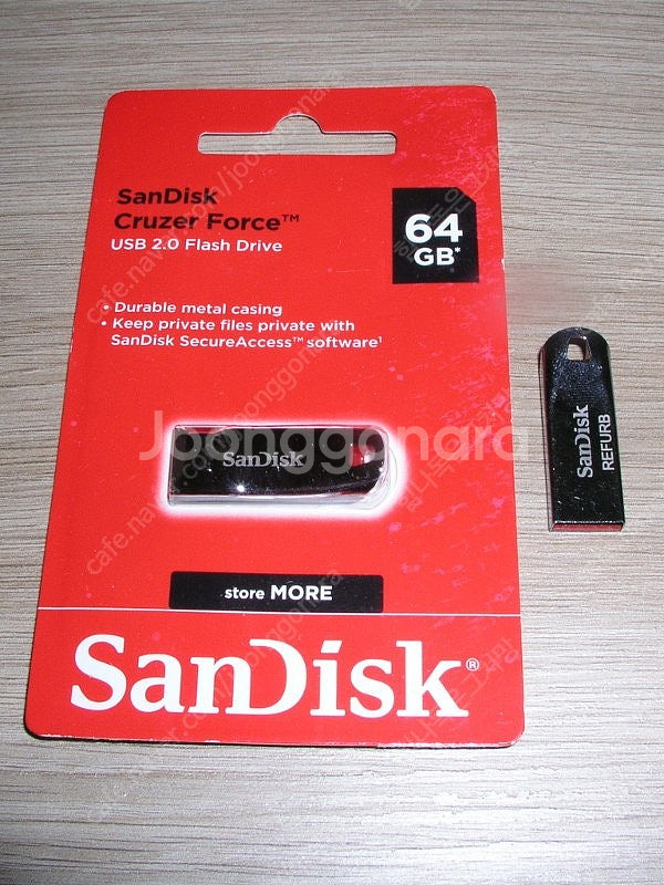 USB메모리 샌디스크 크루저 포스 64GB 2개 일괄--0