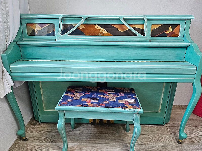 삼익 콜러앤캠벨 에메랄드색 중고피아노 판매합니다.--0