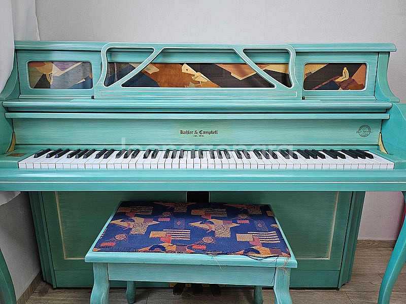 삼익 콜러앤캠벨 에메랄드색 중고피아노 판매합니다.--1