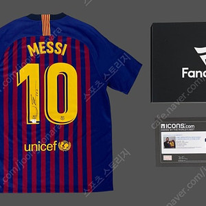 [ICONS / FANATICS 인증] 리오넬 메시 친필 싸인 사인 2018-19 나이키 바르셀로나 유니폼