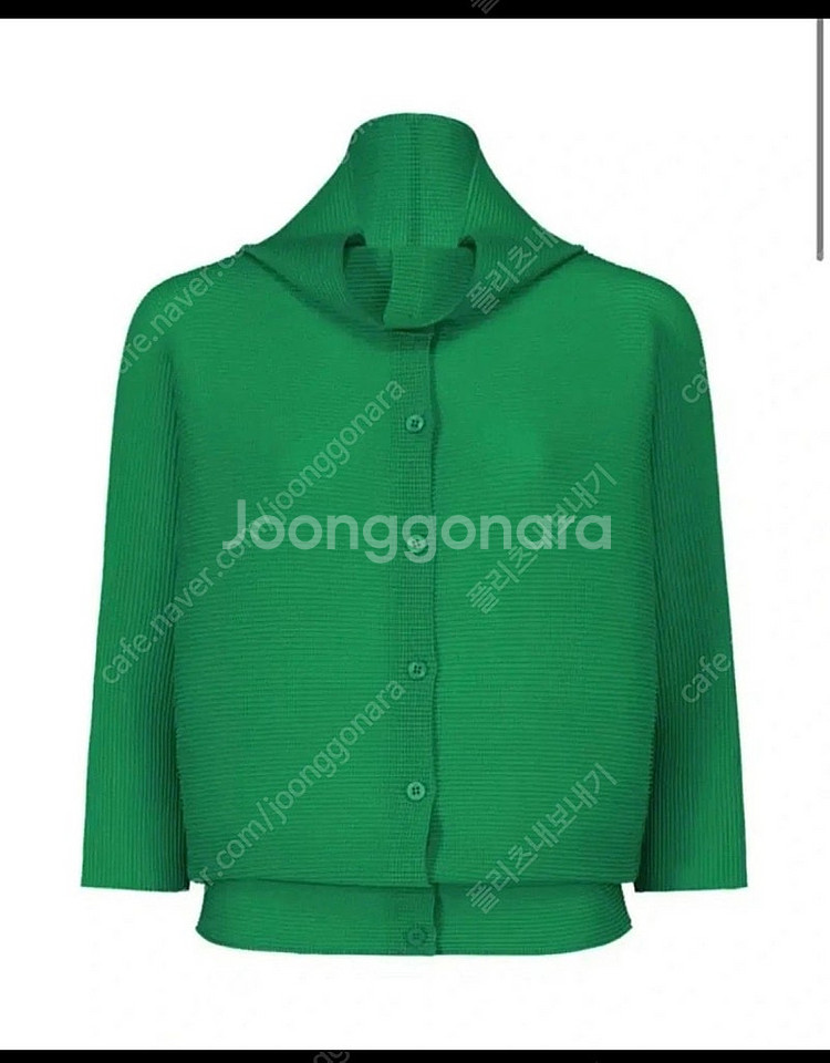 미 이세이미야케 돌먼 스트레치 가디건 그린--0