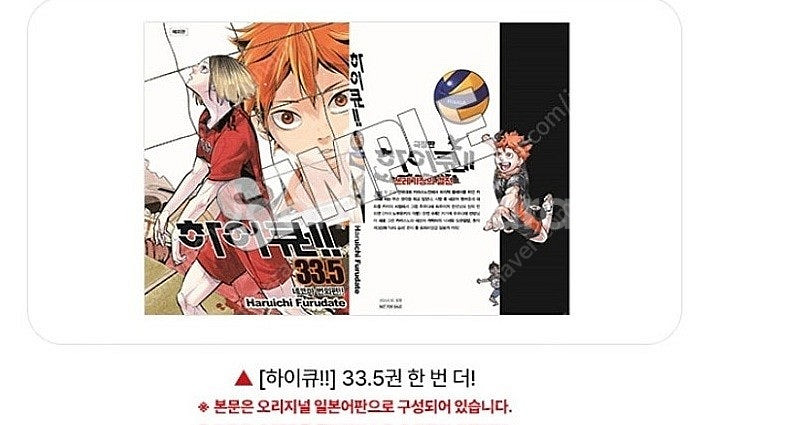 하이큐 33.5권 한번더 (일본어판)--1