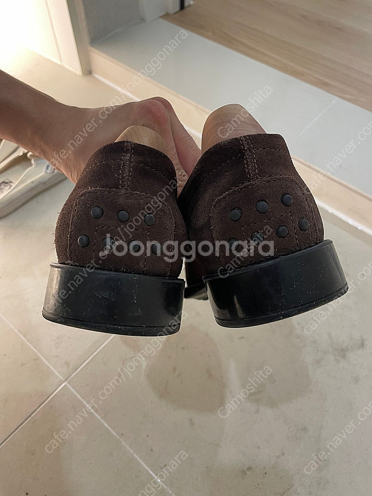 토즈 Tods 브라운 스웨이드 로퍼 UK8 사이즈(알든...--1