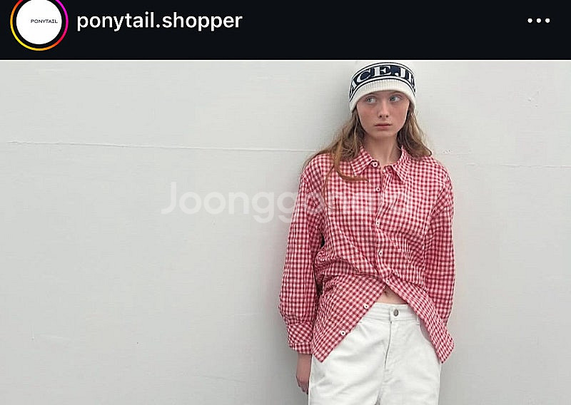 포니테일 시어서커 셔츠 블루 pony tail--3