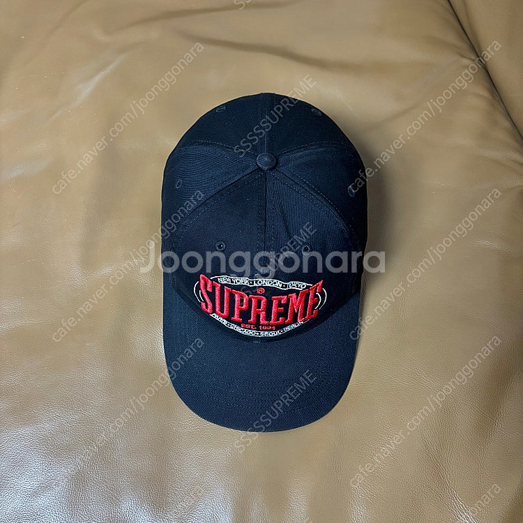 Supreme 슈프림 웜업 블랙 6패널 볼캡 모자 (W...--4