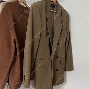 드래곤블루스 빈티지 테일러드 더블자켓 - 올리브베이지 s