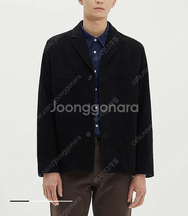 [새상품]띠어리 3B Leather 스웨이드 자켓--1