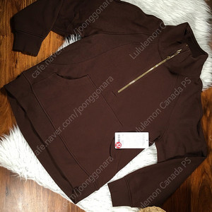 룰루레몬 스쿠바 오버사이즈 퍼넬넥 [새상품] Scuba Oversized Funnel Neck Half Zip Long 코코아색