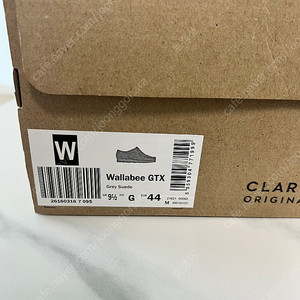 클락스 왈라비 고어텍스(GTX) 그레이 스웨이드 9.5