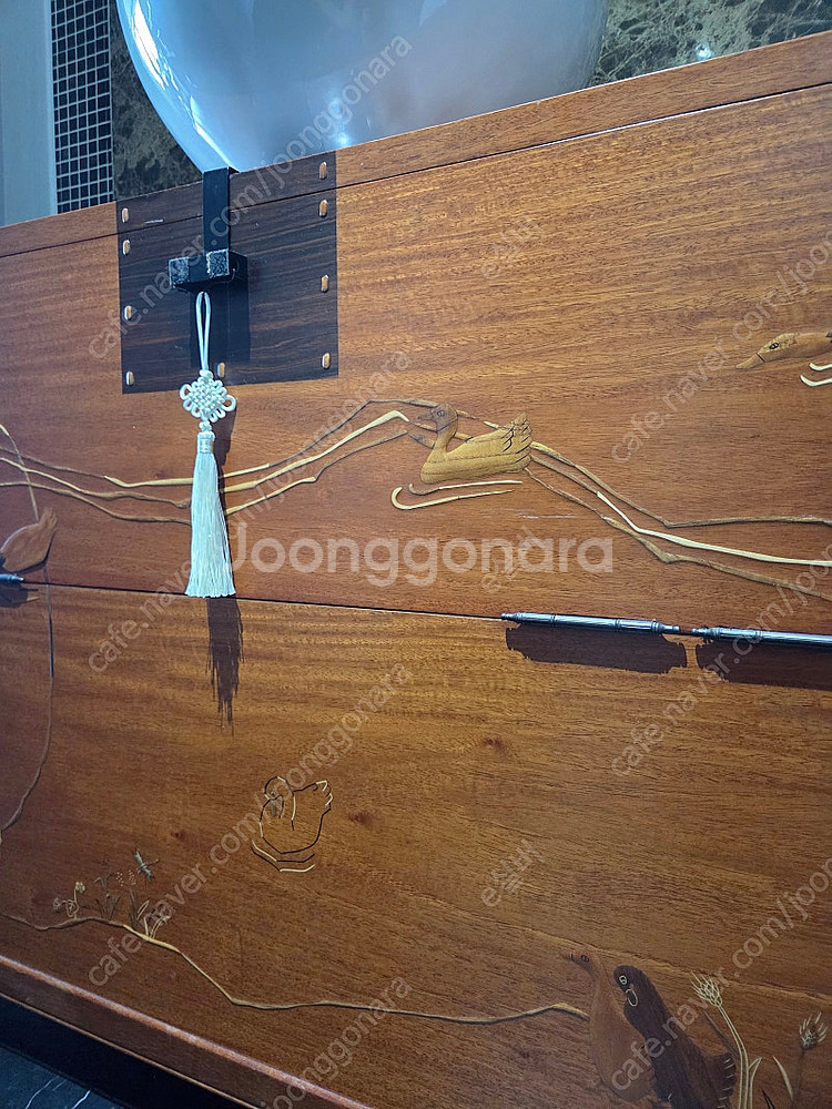 신사임당 상감 원목 반닫이 수납장 거실장--3