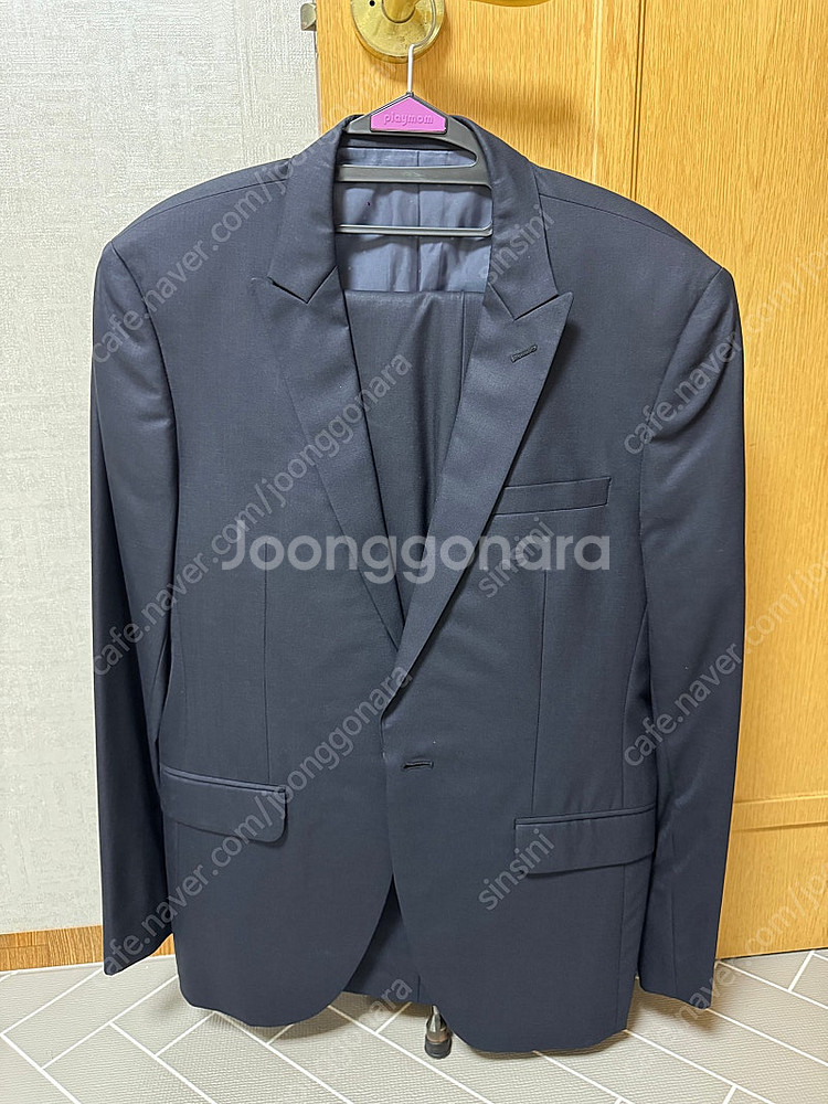 J.HASS 곤색 여름정장세트 상의 100 하의 34사...--0