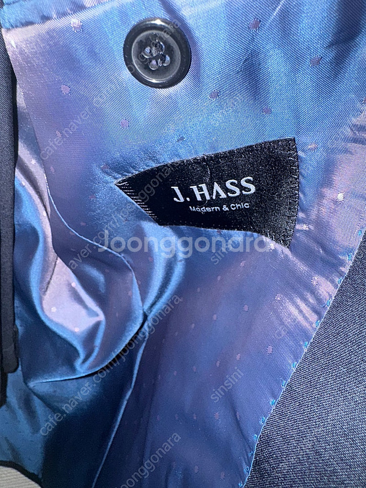J.HASS 곤색 여름정장세트 상의 100 하의 34사...--1
