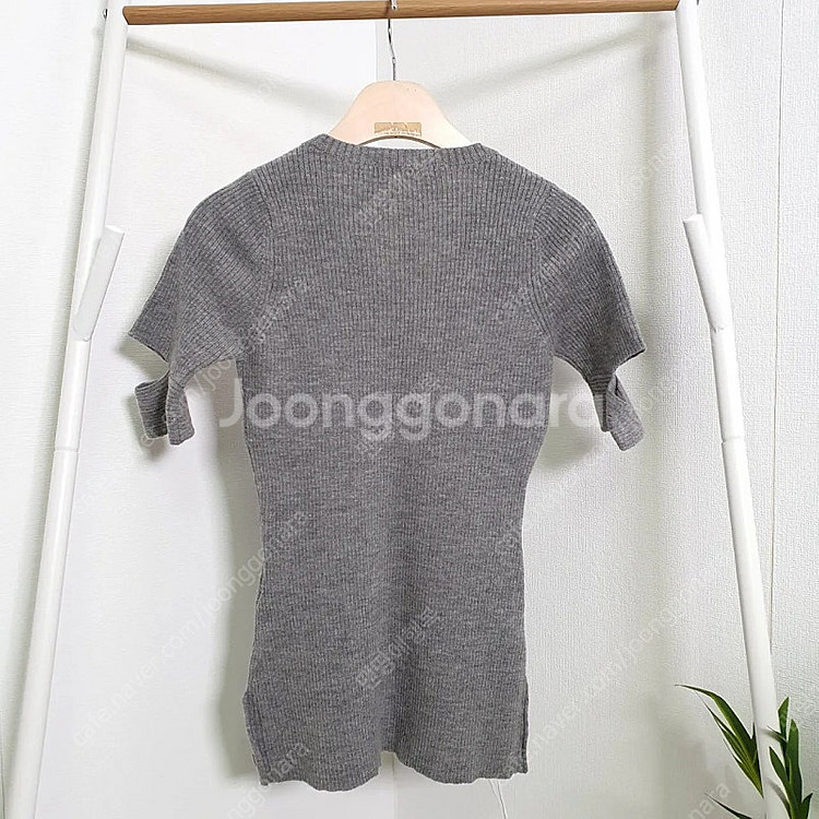 라코스테 메리노울 트임 반팔 골지니트--5