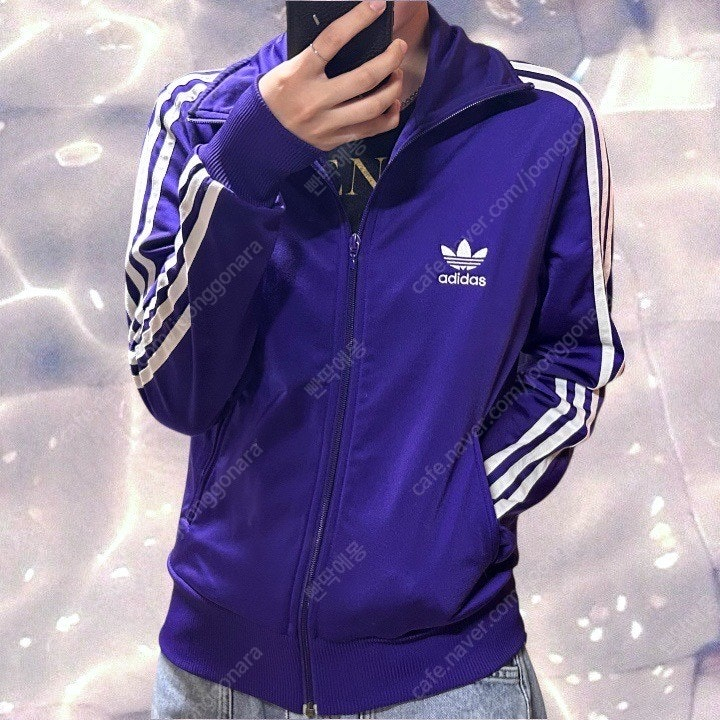 아디다스 파이어버드 져지 빅로고 퍼플 M--1