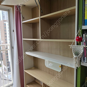 한샘 정품 학생용 책장(책장+LED스탠드(밝기/색깔조절)+수납장 일체형)