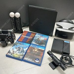 플스4 PS4 슬림 11버전(VR풀세트)(듀얼쇼크2개)(게임4개)