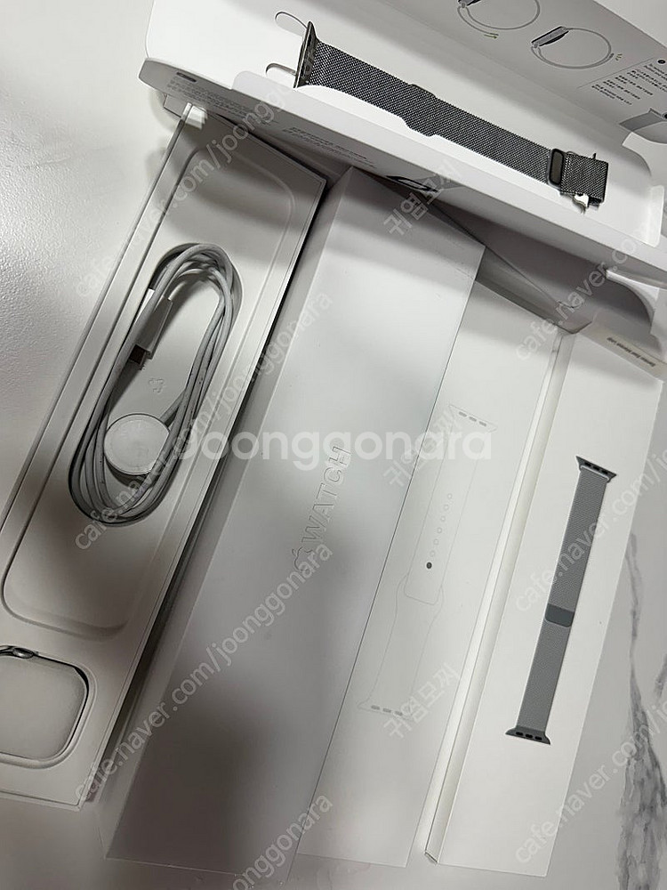 애플워치8 실버 41mm+밀레니즈정품밴드--2