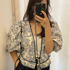 프루 플라워 반팔 블라우스