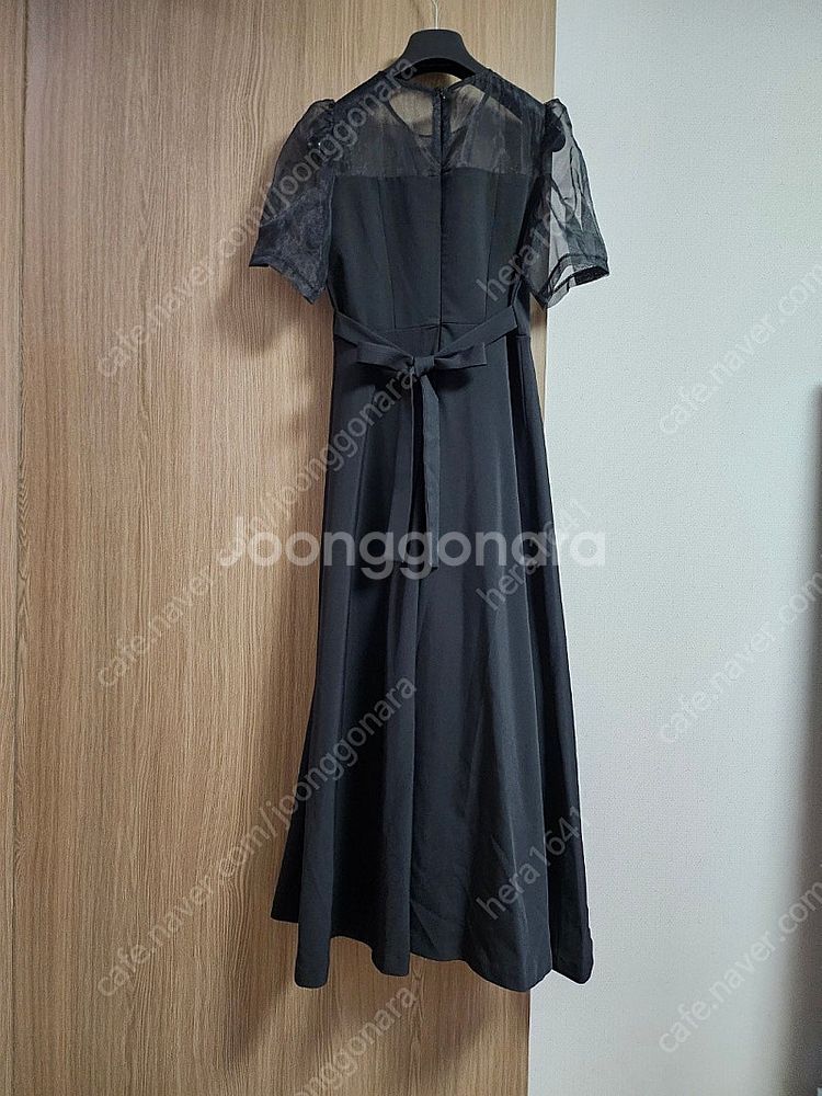 퍼프 시스루 설프웨딩 블랙드레스 원피스--7