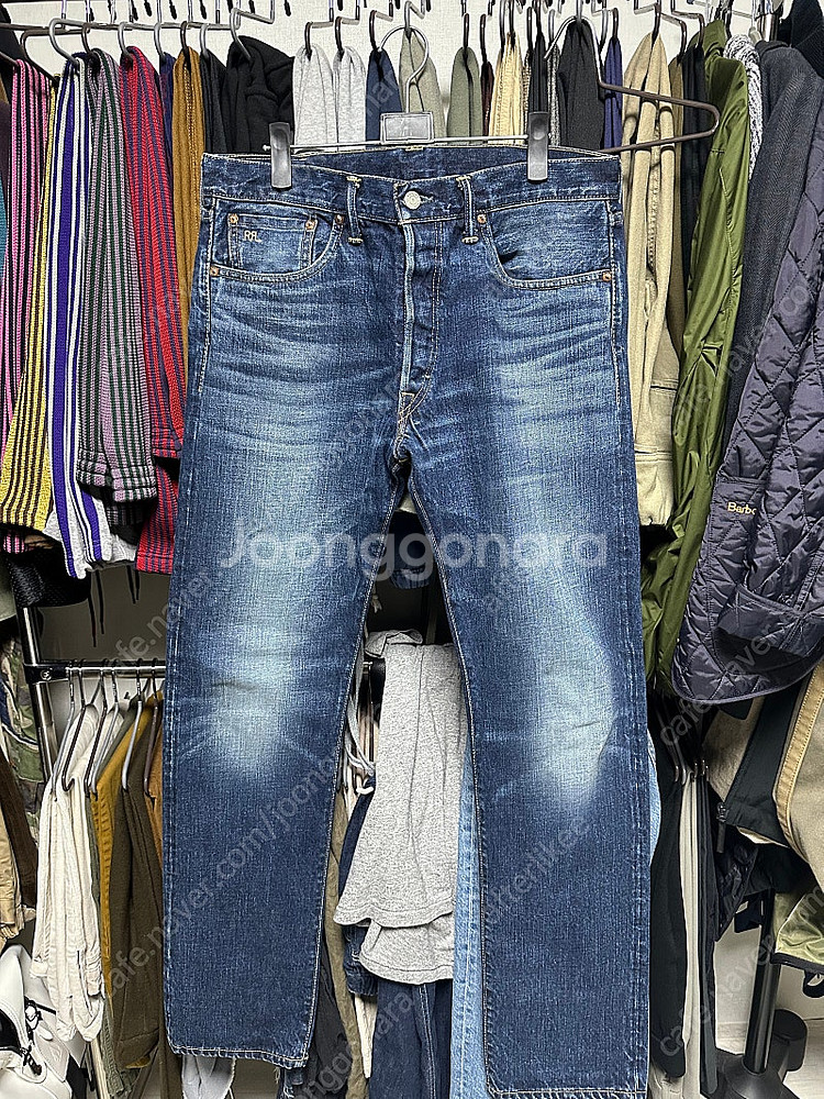 rrl 더블알엘 로우스트레이트 워싱셀비지 33x32 새...--0