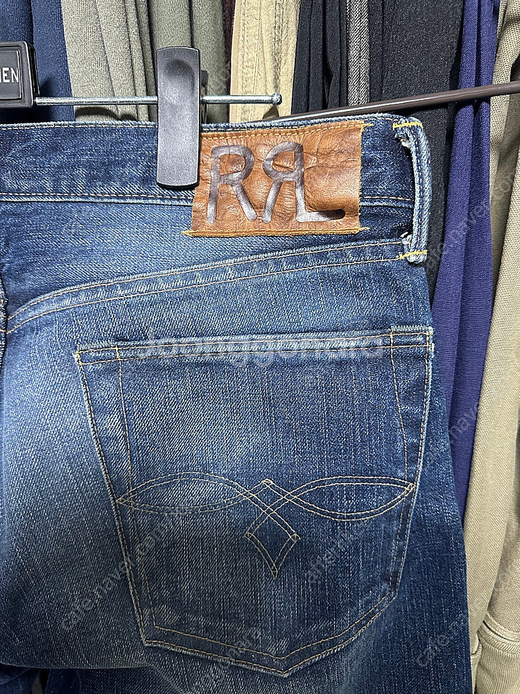 rrl 더블알엘 로우스트레이트 워싱셀비지 33x32 새...--3