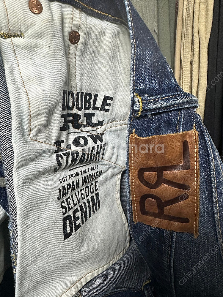 rrl 더블알엘 로우스트레이트 워싱셀비지 33x32 새...--4