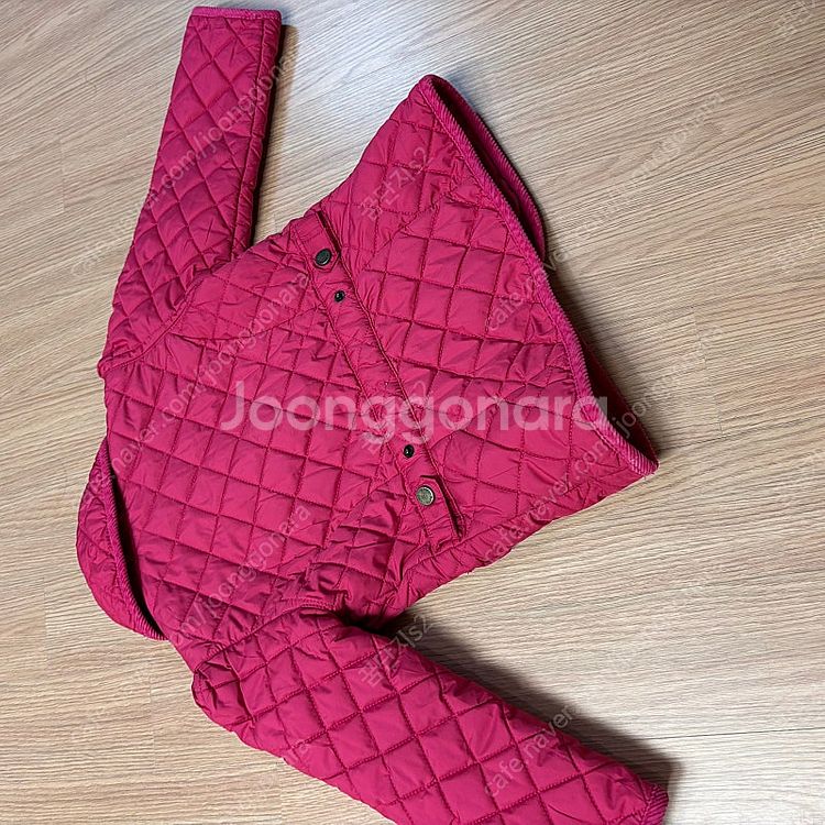 폴로 여아 핑크 퀼팅 둥근카라 패딩 자켓 4T 올드머니...--8