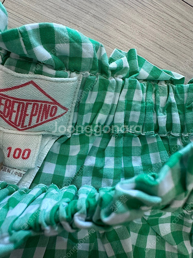 베베드피노 깅엄 체크 바지 100사이즈--1