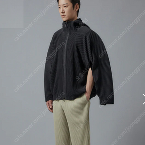 옴므플리세 후드 집업 5월 먼슬리 블랙 4사이즈