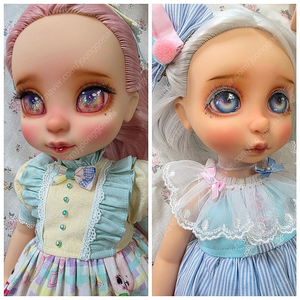 2개일괄 베이비돌 럽스타님 의상 안녕마리님 리페인팅 인형 식모