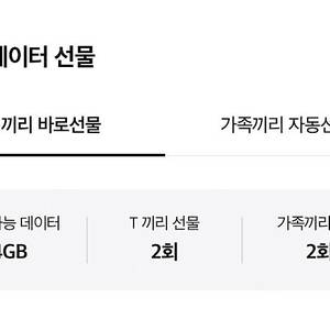 skt데이터 2기가 일괄 2500팝니다