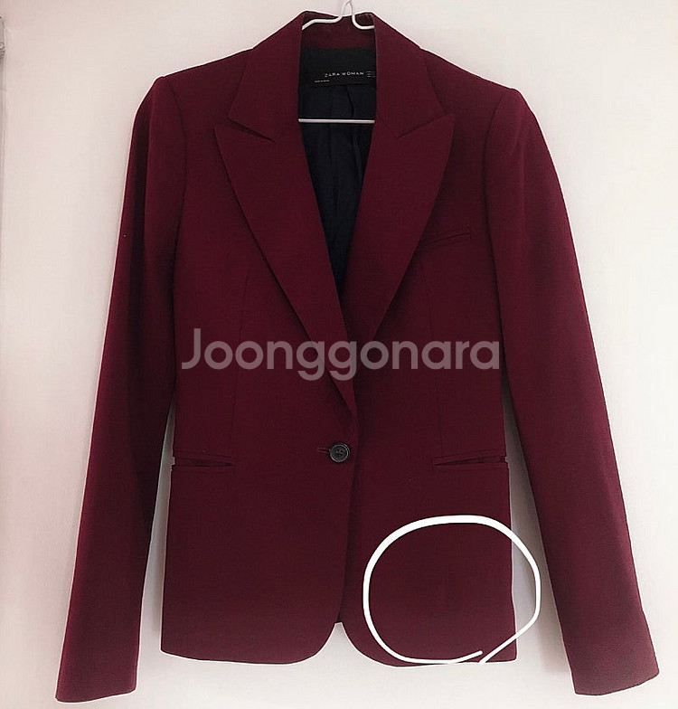 Zara 자라 버건디레드 블레이저 자켓 Xs (44-5...--0
