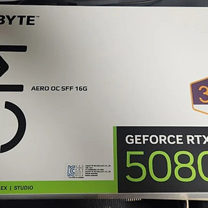 기가바이트 RTX 5080 AERO OC 지포스 그래픽카드