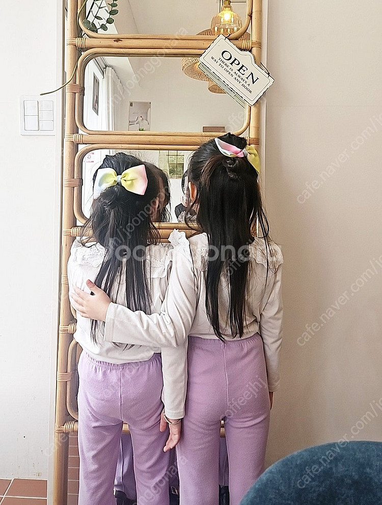 쌍둥이 옷정리/ 허리밴딩 면바지--1