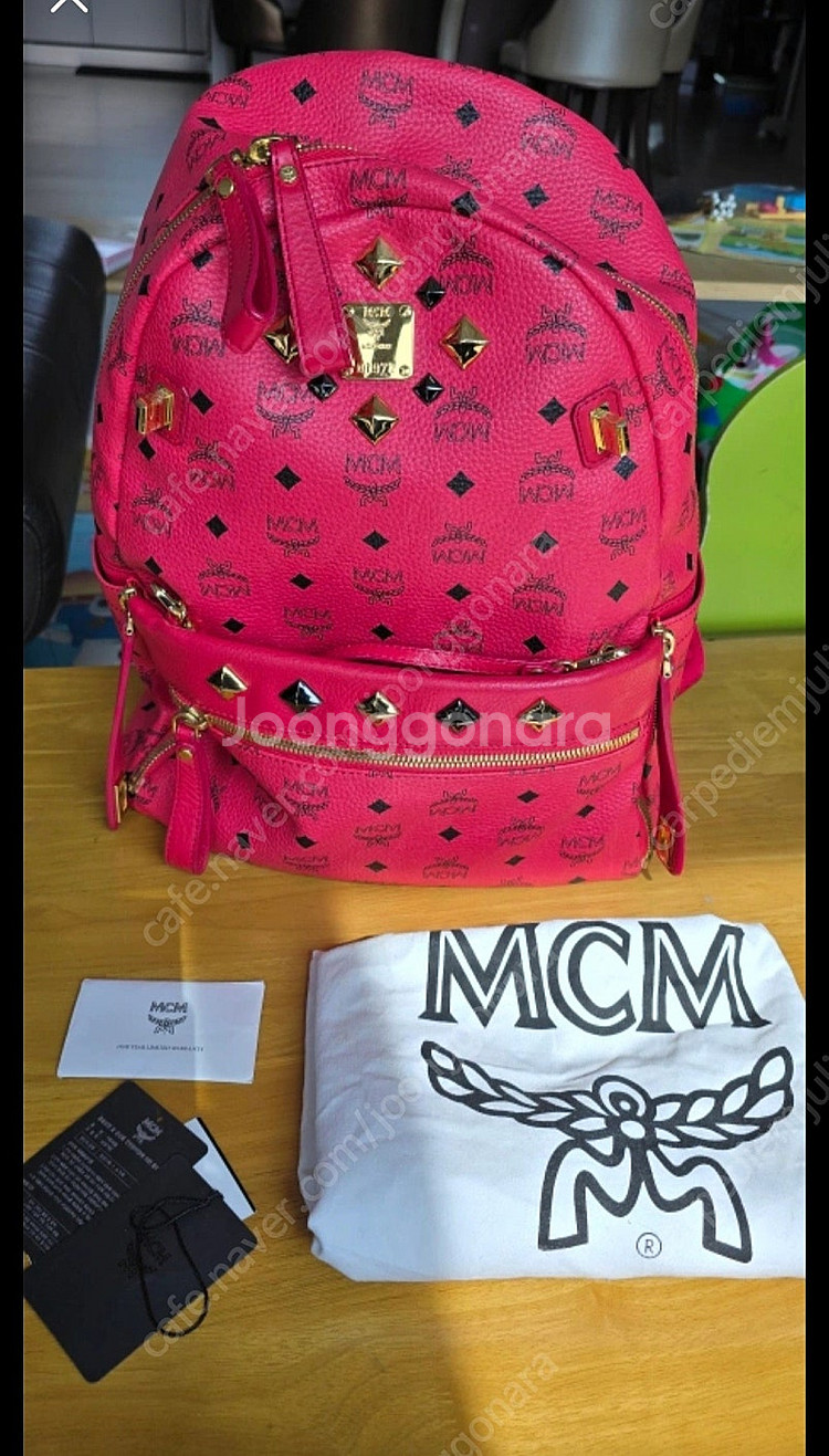 MCM핑크 정품가방 /백팩--0