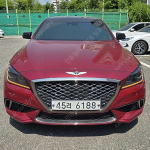 제네시스 G80 중고 제네시스 중고 가격 빨간색 2017년식 3.3 T AWD 스포츠 중고자동차할부